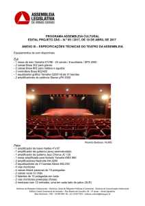 Anexo III - Especificações técnicas do Teatro