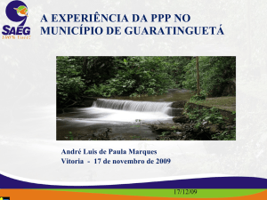 a experiência da ppp no município de guaratinguetá