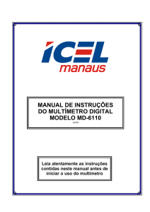 manual de instruções do multímetro digital modelo md-6110