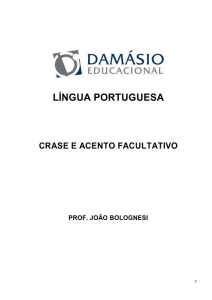língua portuguesa - Professor João Bolognesi