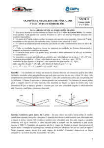 Prova Teórica Nível II - Sociedade Brasileira de Física