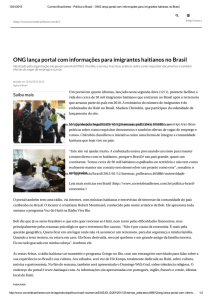 ONG lança portal com informações para imigrantes