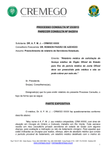 processo consulta nº 23/2013 parecer consulta nº 04/2014