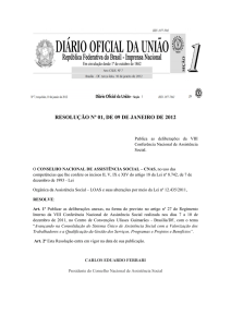 resolução nº 01, de 09 de janeiro de 2012