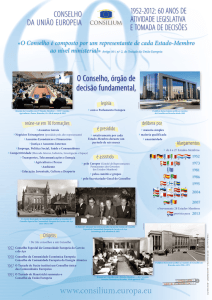 conselho da união europeia 1952-2012: 60 anos de atividade