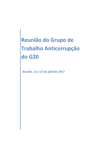 Reunião do Grupo de Trabalho Anticorrupção do G20