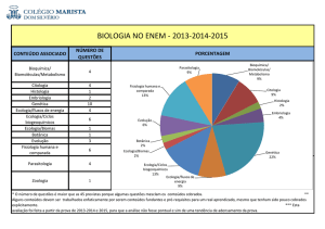 BIOLOGIA NO ENEM - 2013-2014-2015