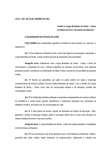 LEI N. 1.487, DE 24 DE JANEIRO DE 2003 “Institui a Língua