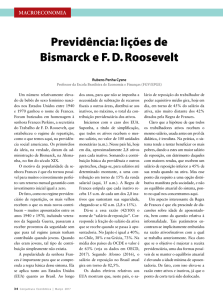 Previdência: lições de Bismarck e FD Roosevelt