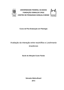 Avaliação da interação entre neutrófilos e Leishmania brazilensis