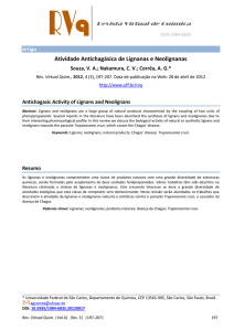 Atividade Antichagásica de Lignanas e Neolignanas