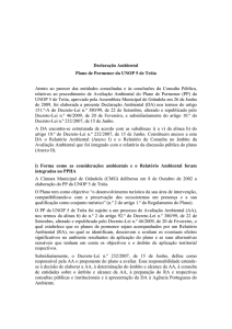 Declaração Ambiental - SIAIA - Agência Portuguesa do Ambiente