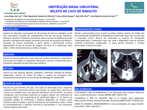 obstrução nasal unilateral relato de caso de rinolito