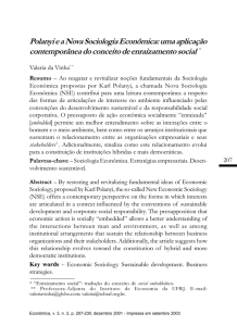 Polanyi e a Nova Sociologia Econômica