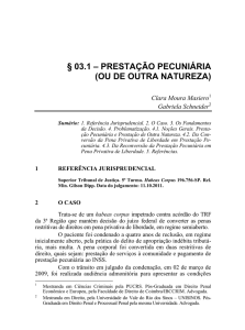 Artigo 03.1 - PRESTAÇÃO PECUNIÁRIA (OU DE OUTRA NATUREZA)