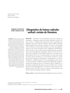 |Diagnóstico de fratura radicular vertical: revisão de literatura