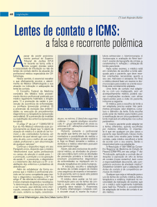 Lentes de contato e ICMS - Conselho Brasileiro de Oftalmologia