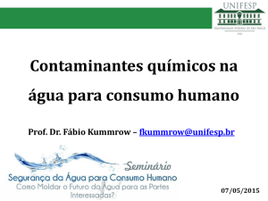 Contaminantes químicos na água para consumo humano - Abes-SP