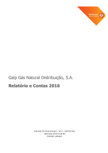 Galp Gás Natural Distribuição, SA Relatório e Contas 2016
