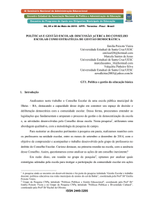 ISSN 2448-3206 POLÍTICAS E GESTÃO ESCOLAR