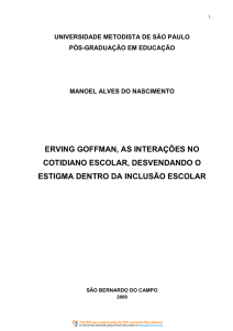 ERVING GOFFMAN, AS INTERAÇÕES NO COTIDIANO ESCOLAR
