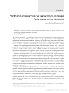 Violência intrafamiliar e transtornos mentais