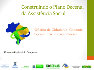 Participação social e Controle Social