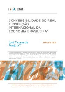 conversibilidade do real e inserção internacional da