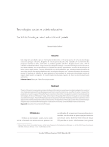 Tecnologias sociais e práxis educativa Social technologies and