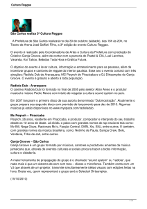 Cultura Reggae - Prefeitura Municipal de São Carlos