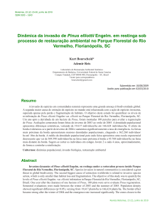 Dinâmica da invasão de Pinus elliottii Engelm. em restinga sob