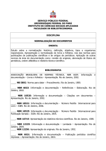 Normalização de Documentos - Universidade Federal do Pará