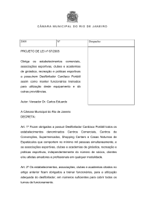 Projeto de Lei 67/2005 - Câmara Municipal do Rio de Janeiro