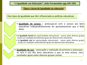 “A Igualdade em Educação”, João Formosinho (pp.169