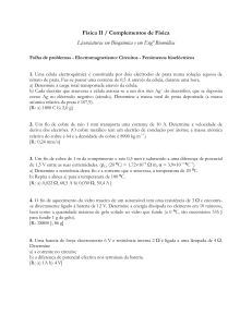 Física II / Complementos de Física Licenciaturas em Bioquímica e
