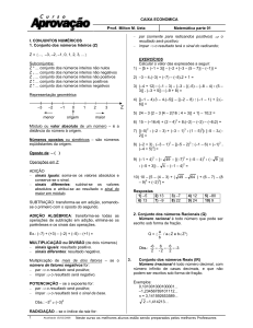 CAIXA ECONOMICA Prof. Milton M. Ueta Matemática parte 01 1 I