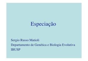 Especiação - Genética e Biologia Evolutiva