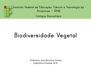 II – Biodiversidade (taxonomia e grupos de plantas)