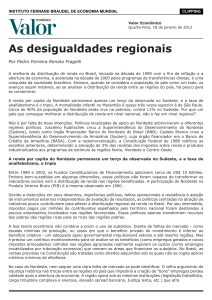 As desigualdades regionais - Brasil, economia e governo