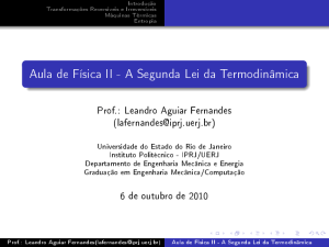 Aula de Física II - A Segunda Lei da Termodinâmica