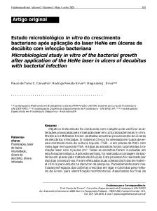 Artigo original Estudo microbiológico in vitro do crescimento