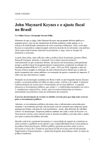 John Maynard Keynes e o ajuste fiscal no Brasil