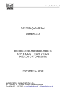 lombalgia - Clínica da Vila
