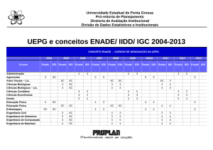 UEPG e conceitos ENADE/ IIDD/ IGC 2004-2013
