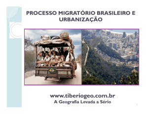 Processo migratório migratório no Brasil