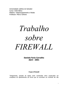 Trabalho sobre FIREWALL Daniela Faria - Logic