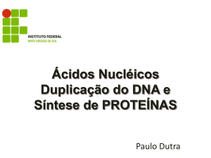 ácidos nucléicos e síntese