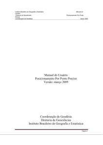 março 2009 Coordenação de Geodésia Diretoria de