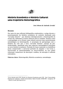 História Econômica e História Cultural