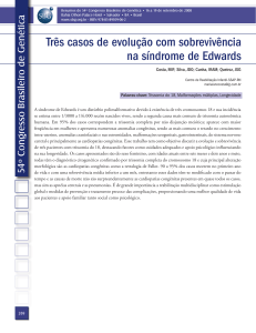 Três casos de evolução com sobrevivência na síndrome de Edwards
